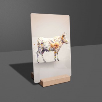 Akrylové sklo Květinová kráva