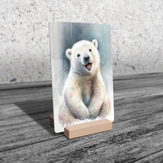 Akrylové sklo Akvarelový lední medvěd