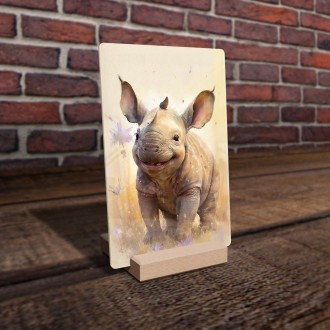 Akrylové sklo Akvarelový nosorožec