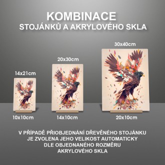 Akrylové sklo Květinový orel