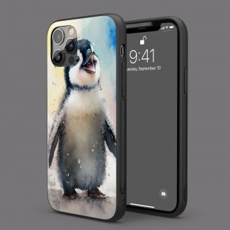 Kryt na mobil Akvarelový tučňák