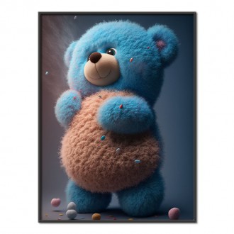 Animovaný modrý medvěd