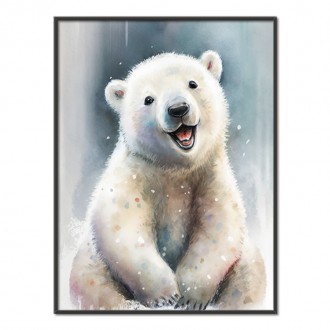 Akvarelový lední medvěd