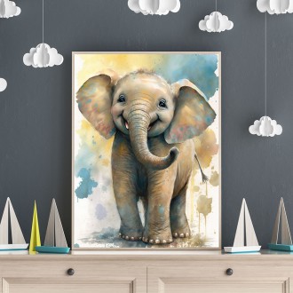 Akvarelový slon