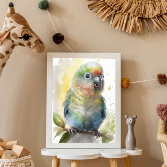 Akvarelový papoušek