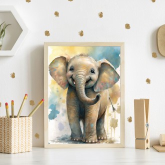 Akvarelový slon