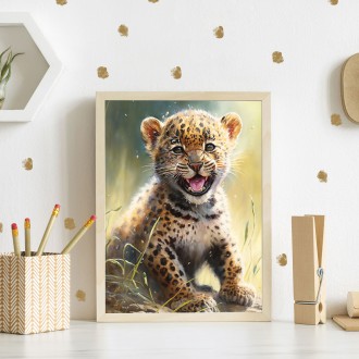 Akvarelový leopard