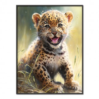 Akvarelový leopard
