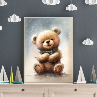 Akvarelový medvídek