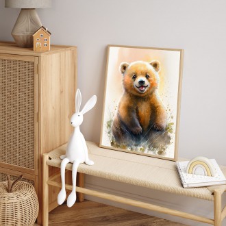 Akvarelový medvěd
