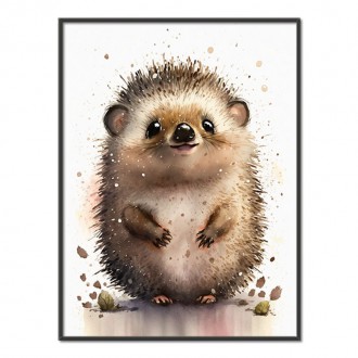 Akvarelový ježek