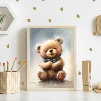 Akvarelový medvídek