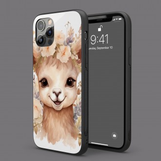 Kryt na mobil Mládě lamy v květinách