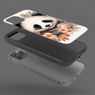 Kryt na mobil Mládě pandy v květinách