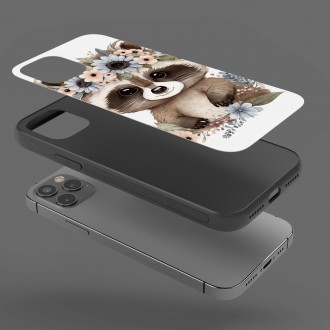 Kryt na mobil Mládě mývala v květinách