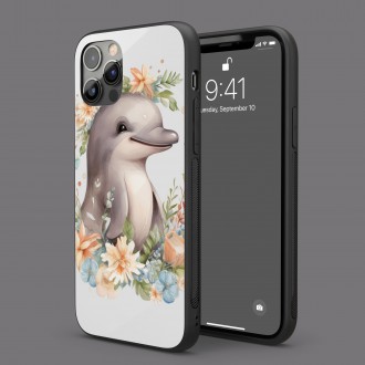 Kryt na mobil Mládě delfína v květinách