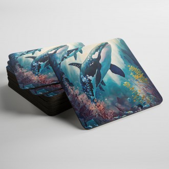 Podtácky Podmořská scenérie Kosatka