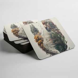 Podtácky Rys ve svém prostředí