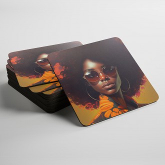 Podtácky Módní portrét - sluneční brýle