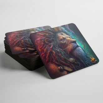 Podtácky Rastafariánský lev