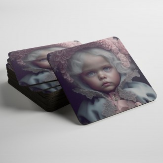 Podtácky Malá dívka v kapuci