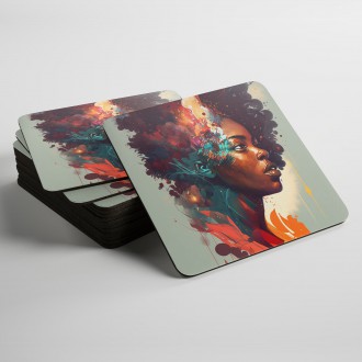 Podtácky Moderní umění - Ženská tvář v barvě