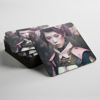 Podtácky Japonská gejša se sakurou