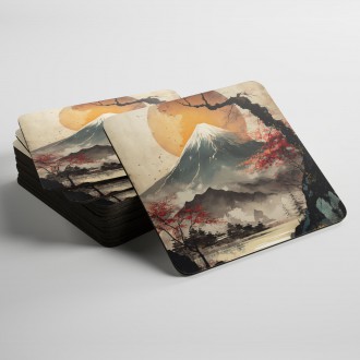 Podtácky Západ slunce nad japonskem