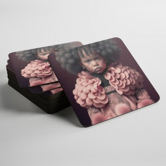 Podtácky Malá dívka v kabátu