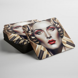 Podtácky Retro plakát - žena 1