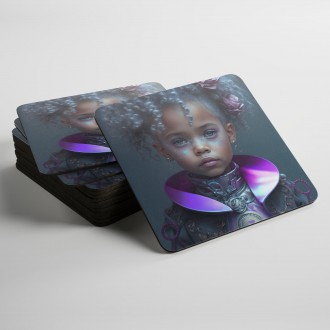 Podtácky Dívka s modrými vlasy