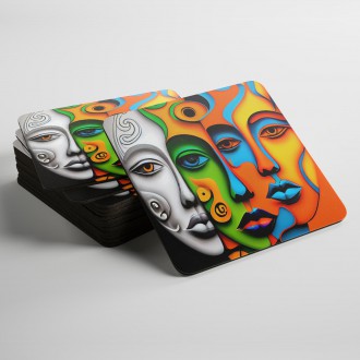 Podtácky Moderní umění - tři tváře