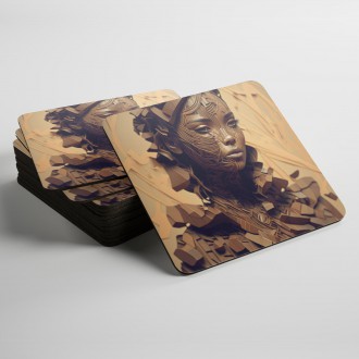 Podtácky Dřevěná žena