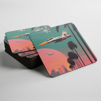 Podtácky Stíhačky při západu slunce