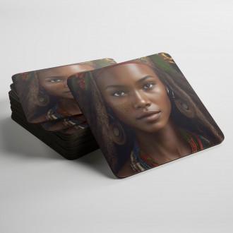 Podtácky Žena s kmenovou čelenkou