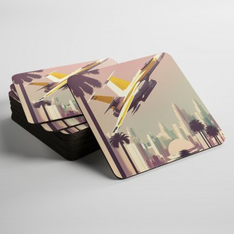 Podtácky Stíhací letoun na městem