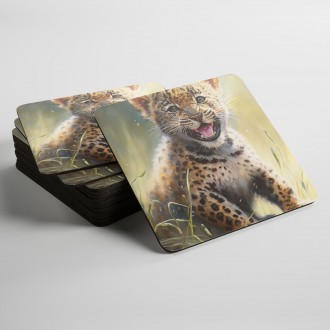 Podtácky Akvarelový leopard