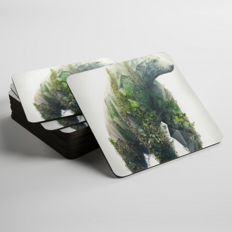 Podtácky Přírodní medvěd