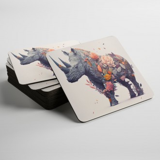 Podtácky Květinový nosorožec