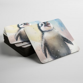 Podtácky Akvarelový tučňák