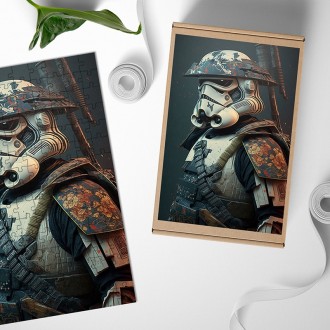 Dřevěné puzzle Japonský vesmírný samuraj 2