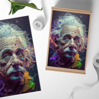 Dřevěné puzzle Albert Einstein 2