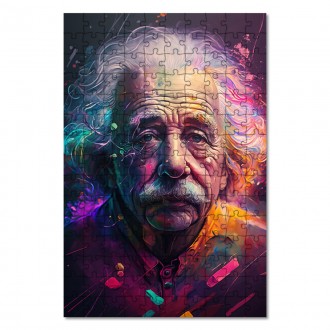 Dřevěné puzzle Albert Einstein