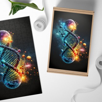 Dřevěné puzzle DNA Vesmíru