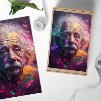 Dřevěné puzzle Albert Einstein