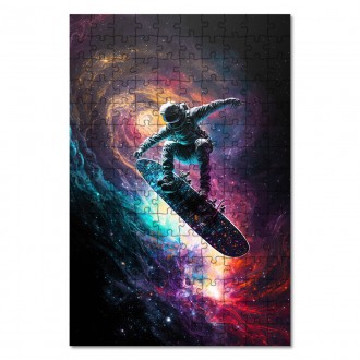 Dřevěné puzzle Hvězdný surfař
