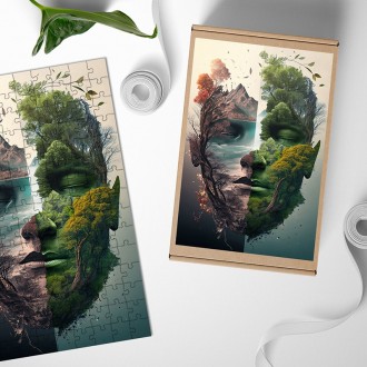 Dřevěné puzzle V souladu s přírodou