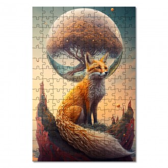 Dřevěné puzzle Snící liška