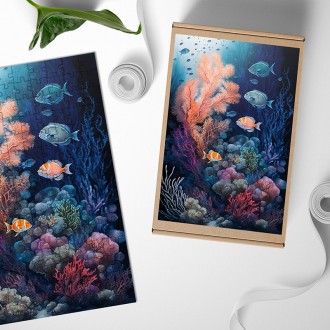 Dřevěné puzzle Podmořská scenérie Korálový útes