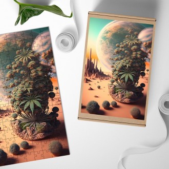 Dřevěné puzzle Zelený sen